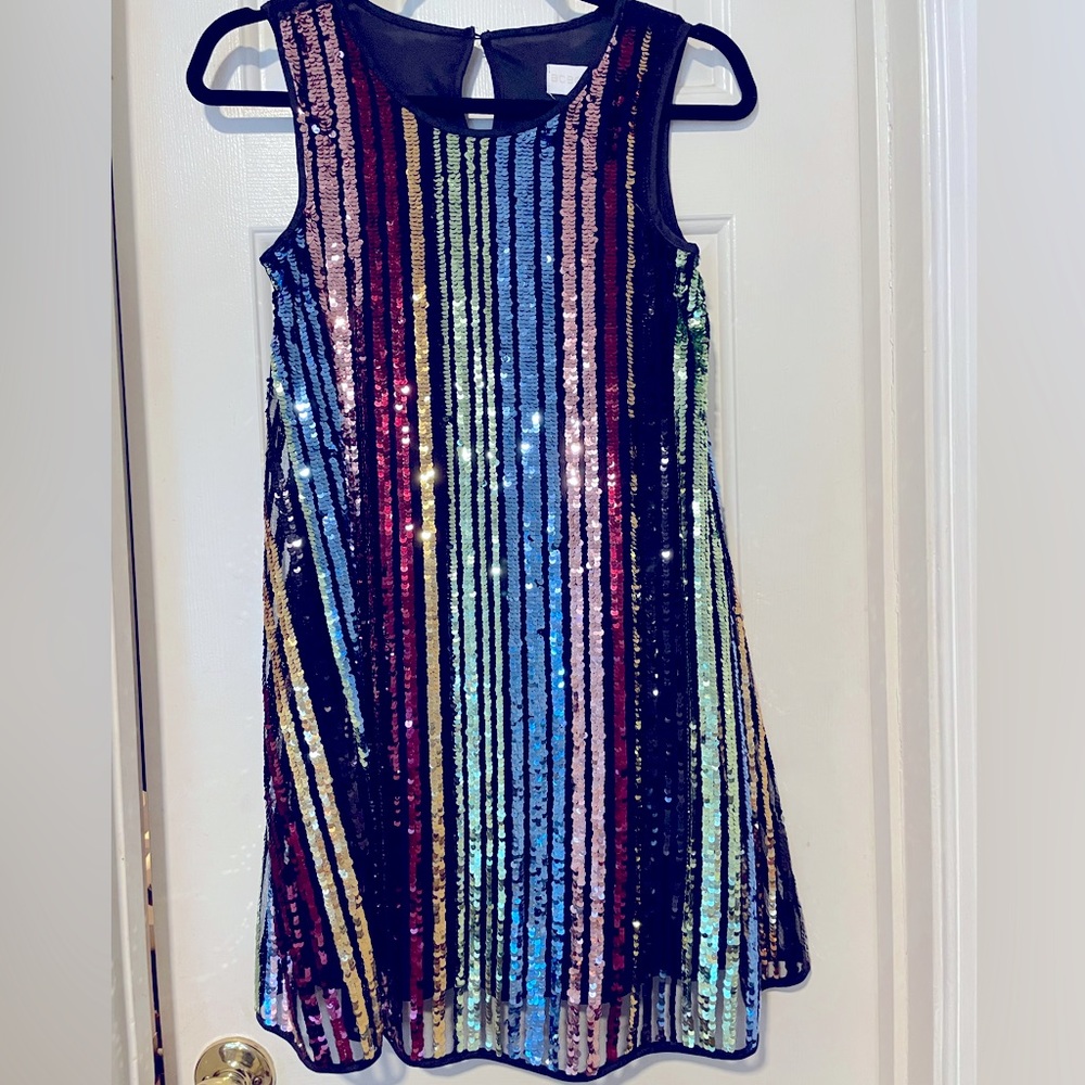BCBGirls sequined rainbow dress